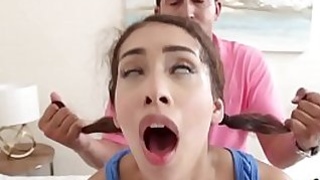 Daddy let Kitty Catherine suck cock