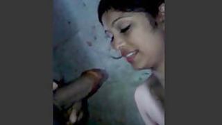 Desi girl blowjob tasty to her lover in the bathroom with Talking must watch