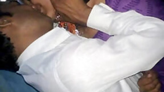 desi couple kissing purple Salwar Village