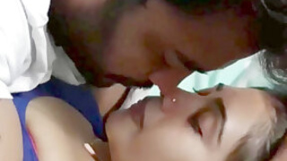 hot desi couple in bed lip lock