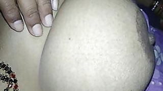 Husband playing his wife desi with a huge side boob