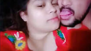Super horny teen couple full liplock