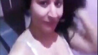 Beautiful Desi hot girl showing boobs selfie cam