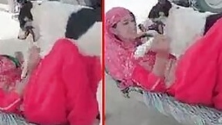 Dirty horny country girl playing on camera with dog, desi sex video