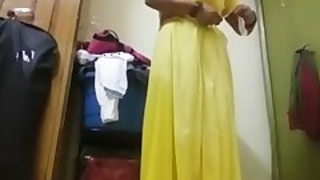 Indian bhabhi in an underskirt