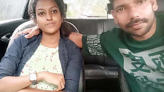 Desi's lover is getting laid in the car.
