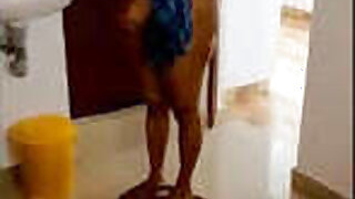 Auntie Desi got caught naked after her bath.