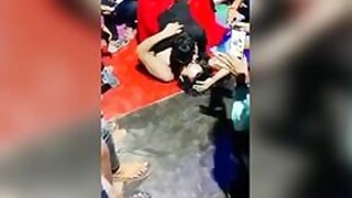 Fatty Bihari XXX stripper poses naked and fucks her young desi men
