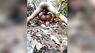 Mature Desi couple caught fucking in the jungle on MMS camera