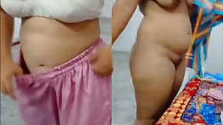 Desi's wife dressed in her clothes after recorded sex