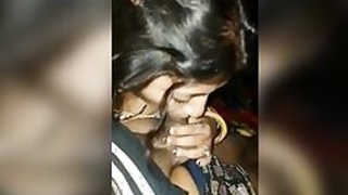 The spectacular Desi Bhabhi gives a blowjob to her husband Bihari on camera