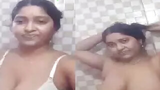 Naked bhabhi with big tits takes a bath for a secret lover