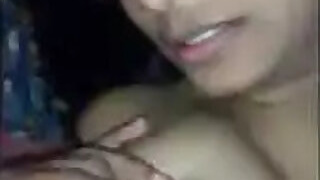 Huge breasts desi gf sucked tit, got slapped and pinched with a fuck