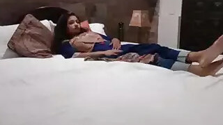 Teenager Sarika Desi plays with her cousin's pussy...