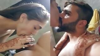 Beautiful wife giving a blowjob