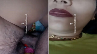 Desi Bhabhi shows her tits and shows a damn video call