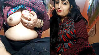 Most sought after Bhabhi Latasha Shows her tits and finger jerks Part 1