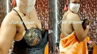 Bhabhi In Clothes After Shower