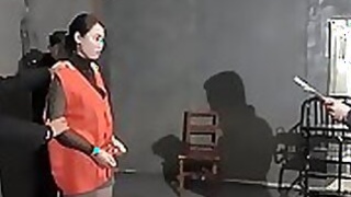 Chinese Full Chained Prisoner watching people in smother pose.avi